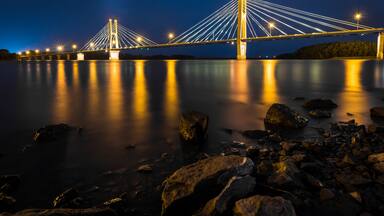 Taken during the Rio Olympics, the Bayview Bridge lit up in Gold.
#golden