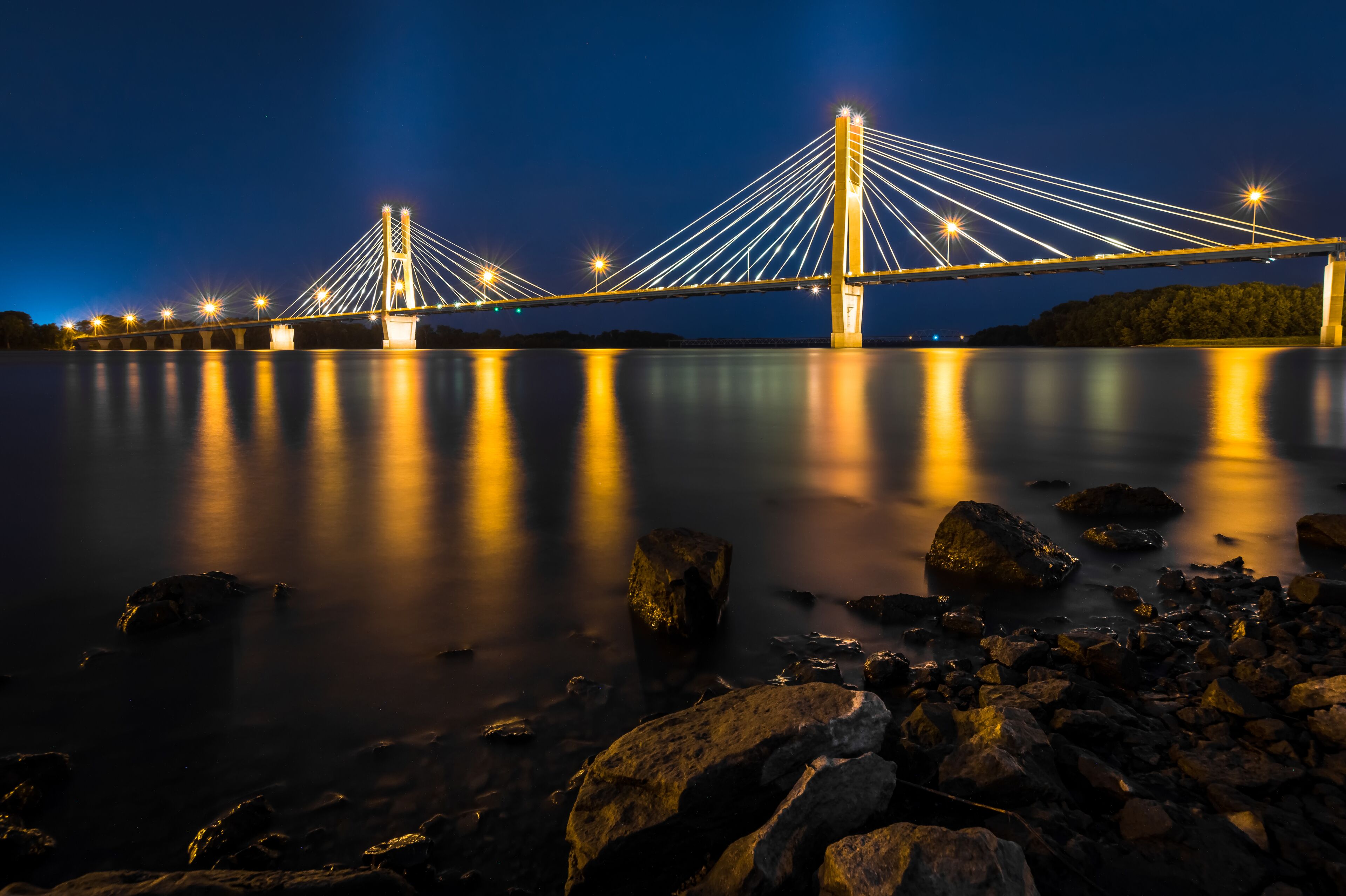 Taken during the Rio Olympics, the Bayview Bridge lit up in Gold.

#golden