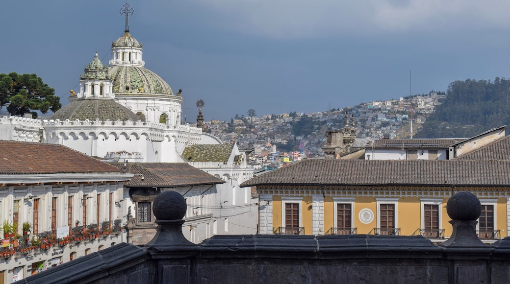 It's hard to tell from its quaint city center how enormous Quito is. On the steps of Iglesia y Convento de San Francisco, you can see the colorful buildings that cover the hills surrounding the city and get an idea for how large this city is. #lifeatexpedia