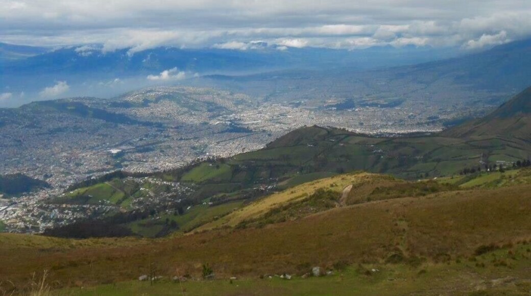 Quito from the summit of the TelefériQo, a tram ride from the city to the top of Pinchincha mountain. The air is thin, but the views make you forget to breathe.