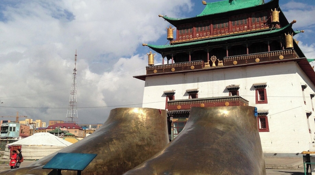 These are the feet of a huge buddha that will be constructed on the outskirts of UB. It will be part of a massive complex for the buddhist religion. #buddha