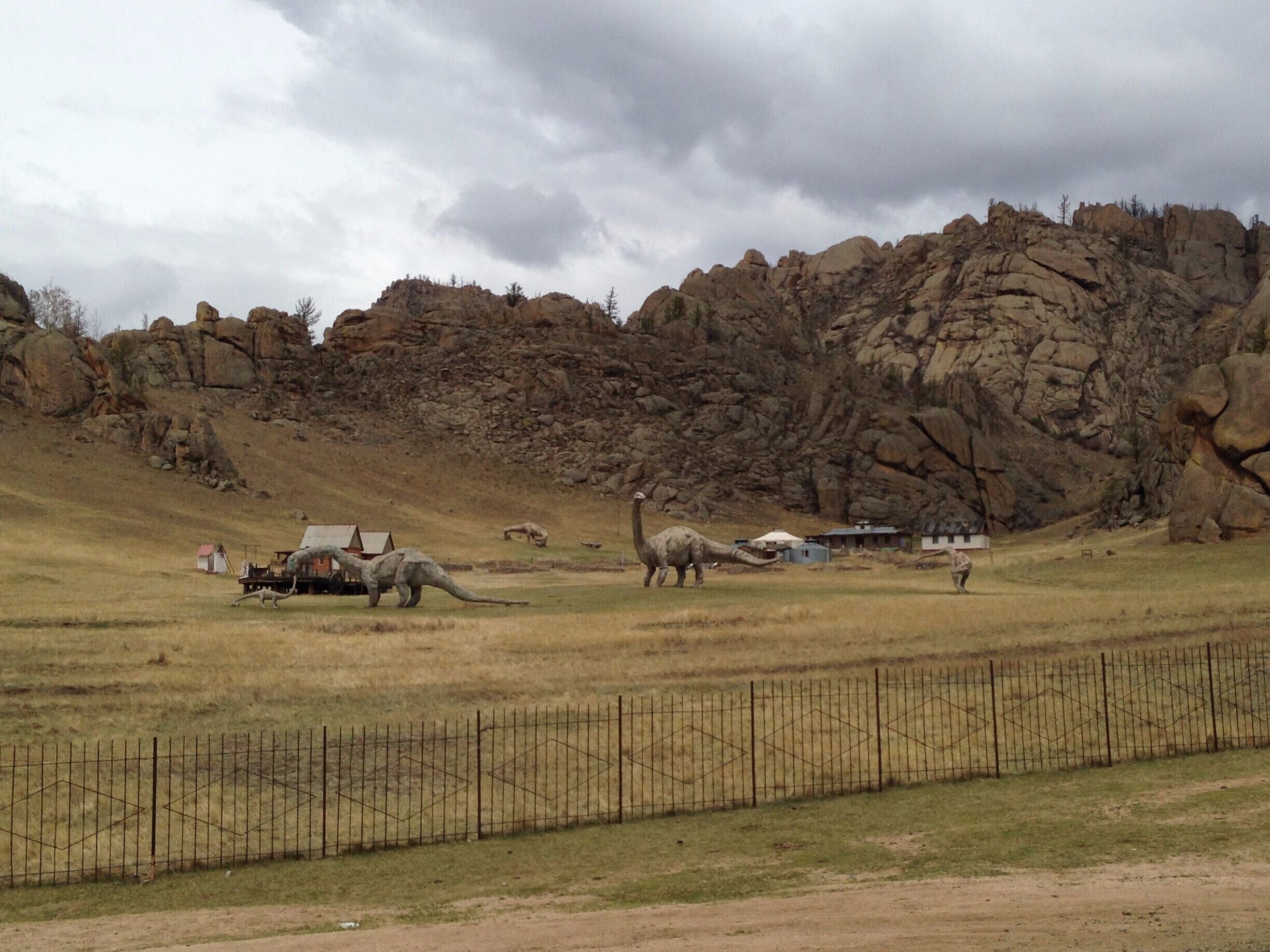 I hope those dinosaurs can't climb fences!