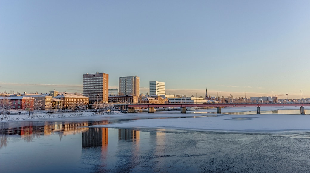 Downtown Umea, Sweden in Winter