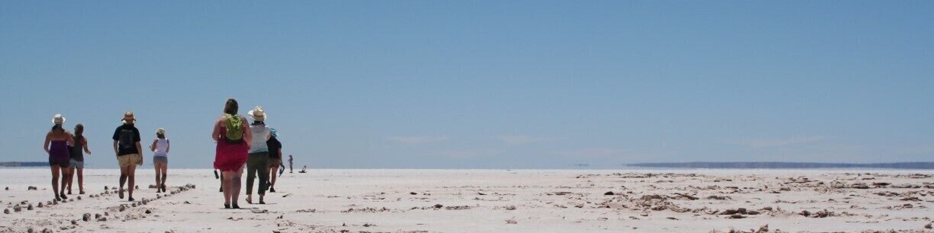 Lake Hart has something dramatic. I loved exploring this salt lake. It almost seems infinite even though it's one of the smaller ones in Australia. It's right beside the Stuart highway, so easy to go to. For more check out http://prettypacked.wordpress.com/2014/07/02/off-to-the-never-never-must-sees-on-the-road/