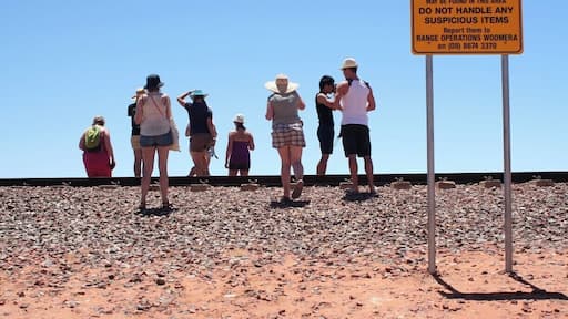 Woomera is in the nuclear danger zone. A bit bizarre that you visit a salt lake and see these creepy warning signs.