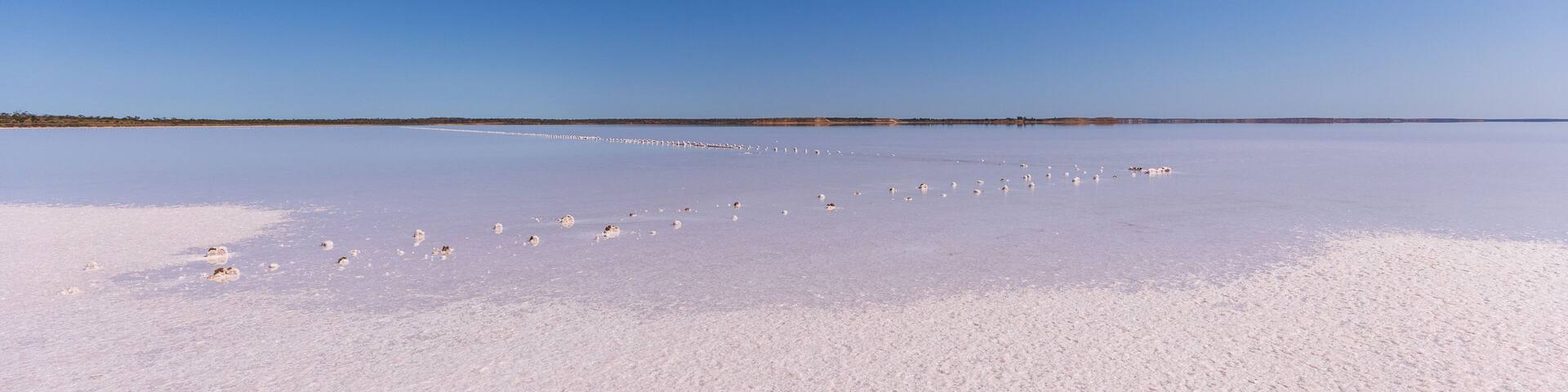 View of Hart Lake near Woomera, South Australia