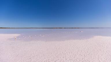View of Hart Lake near Woomera, South Australia
