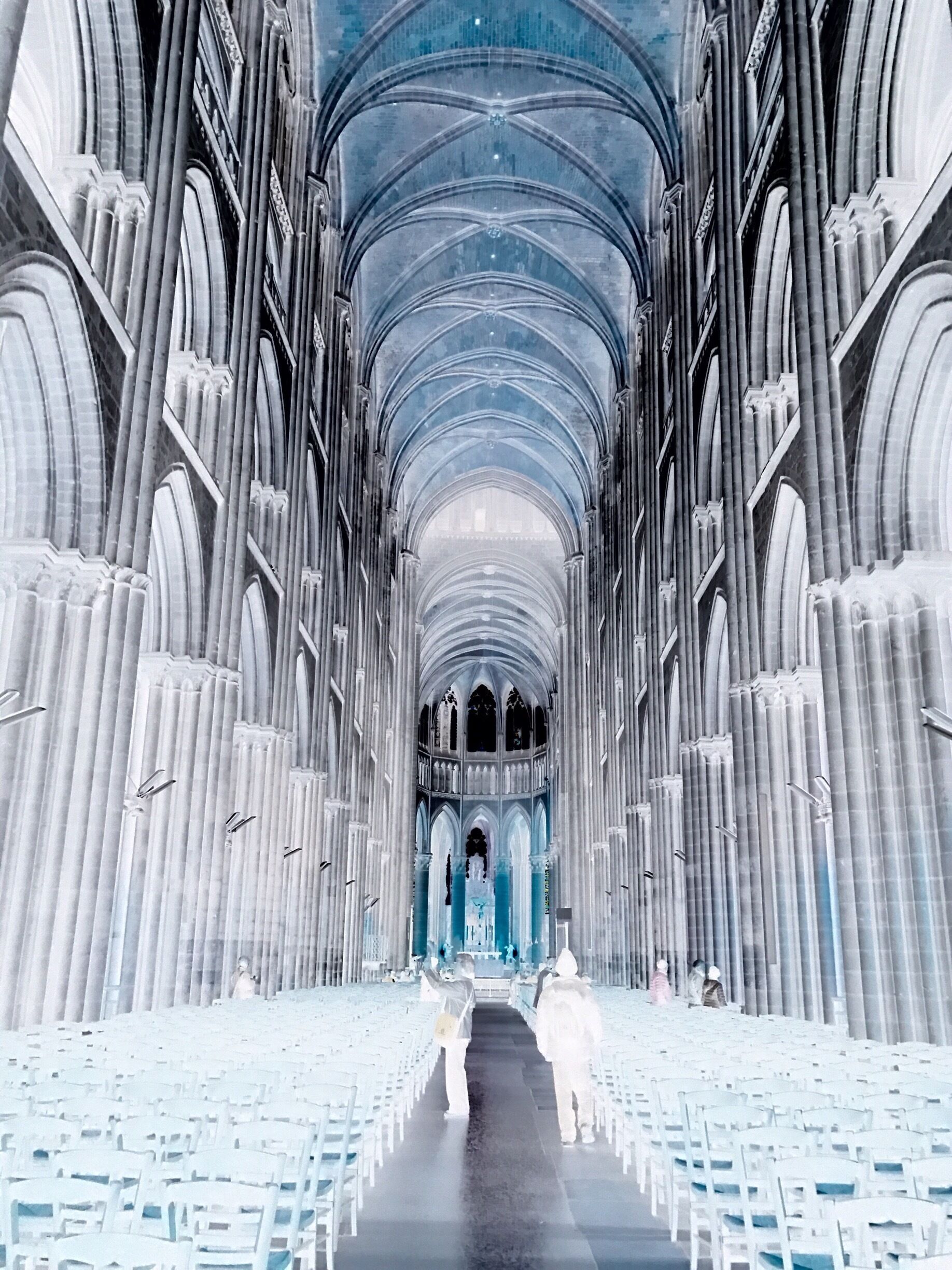 #Patterns The Nave of Rouen Cathedral is an 11- bay nave is early Gothic style.