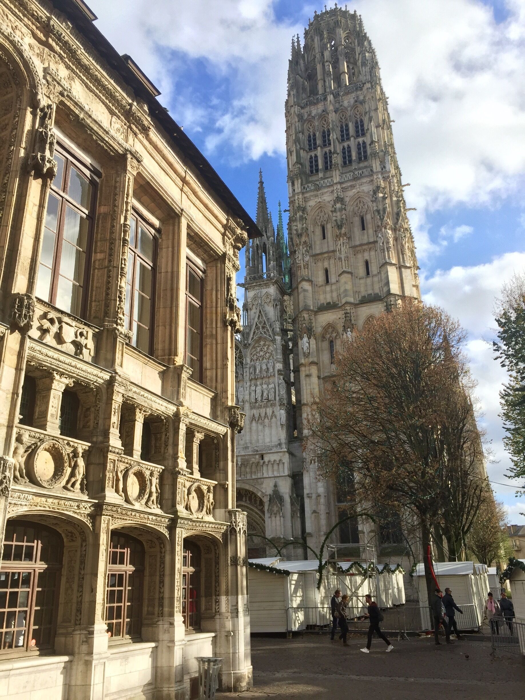 The famous Cathedrale painted by Monet . 