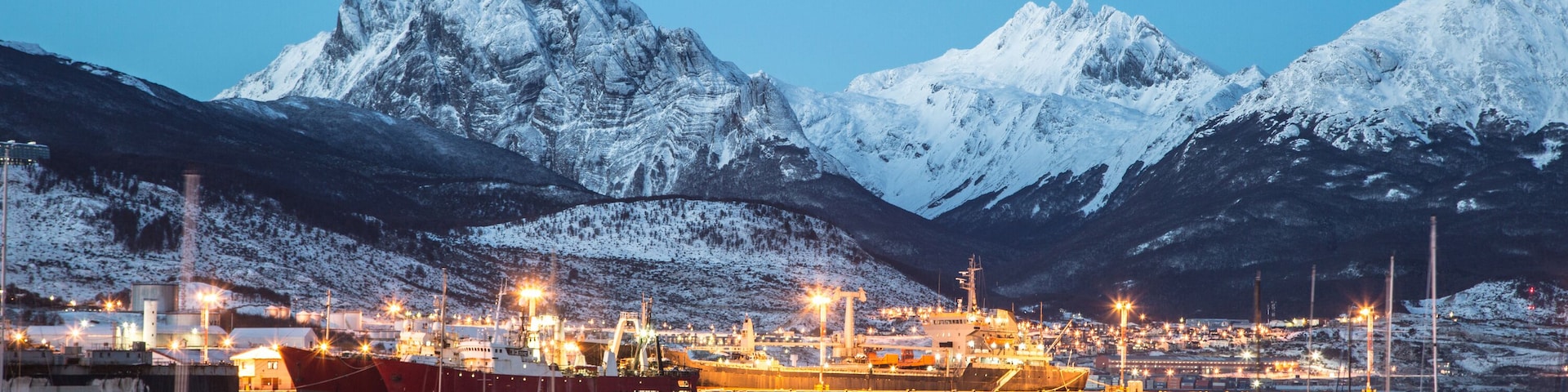 Ushuaia at night, Tierra del Fuego, Argentino