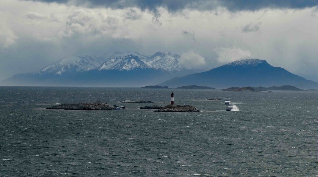 Watching the world go by as we cruise through the Beagle Channel. The Andes are spectacular at the end of the world.