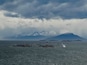 Watching the world go by as we cruise through the Beagle Channel. The Andes are spectacular at the end of the world.