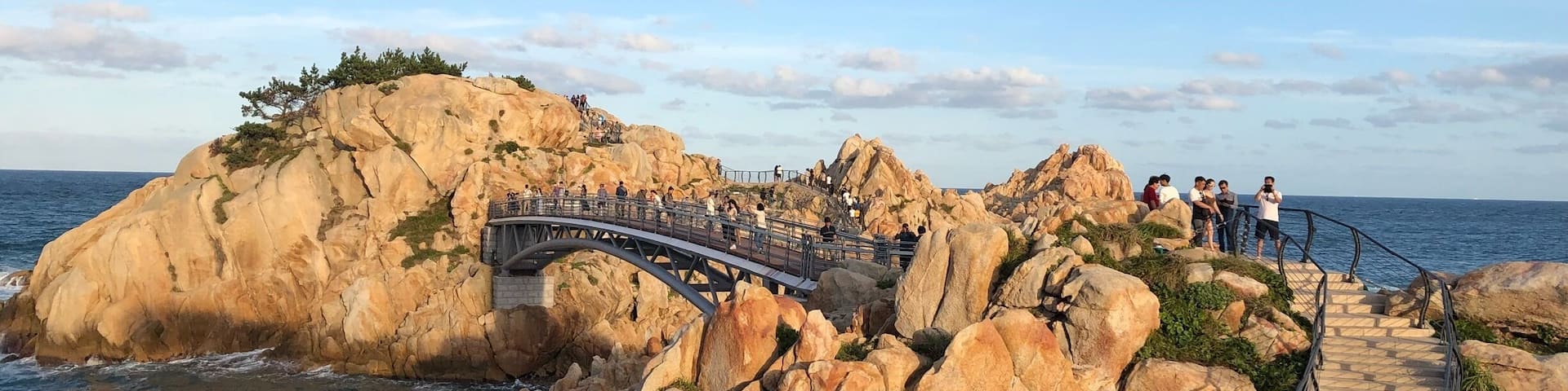 Walk to the very end of Ilsan via bridges and rocks.
