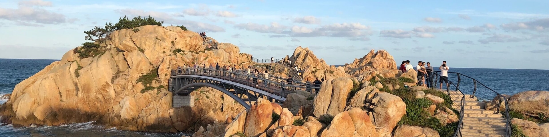 Walk to the very end of Ilsan via bridges and rocks.