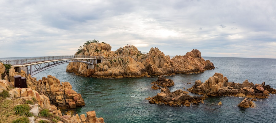 Morning view of Daewangam Park in Ulsan, North Gyeongsang Province, South Korea