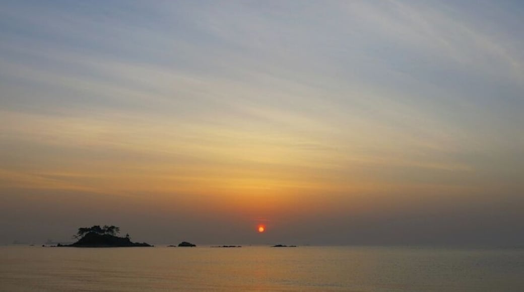 Sunrise over the sea in Jinha Beach- a must visit if you are near Ulsan, Korea