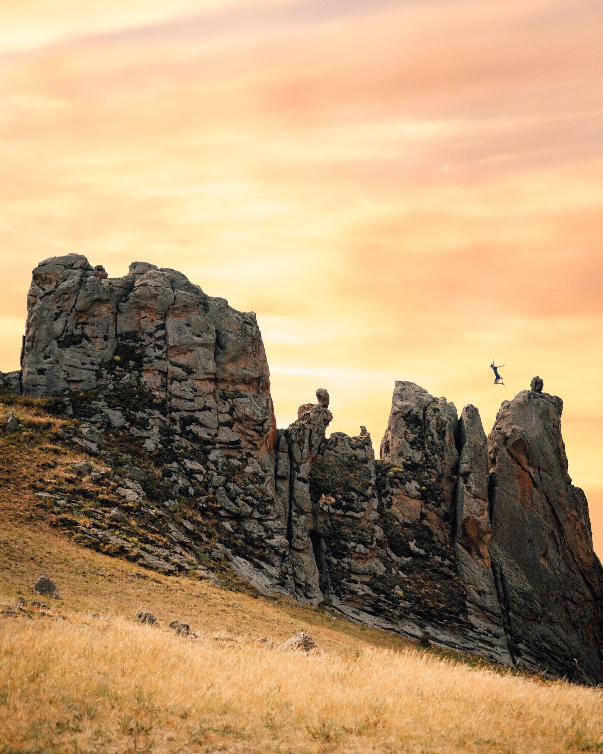 The fortress of stone giants. 
I wish I could pin it on a map. 
All I have is its Russian name.
Сувинская Саксония.

I’m not the content creator that you’ll find doing city tours, or giving my 2 cents on Rosé.

I need to go out of my way, and out of my comfort zone to find the travel experiences that excite. Someone recently told me “Mike, where my experience ends, your experience begins”. Maybe I’m chasing the dragon; always hunting for the next thrill. 

I think I’m quite happy with a life like that 🐉

#Russia #Travel #sunset