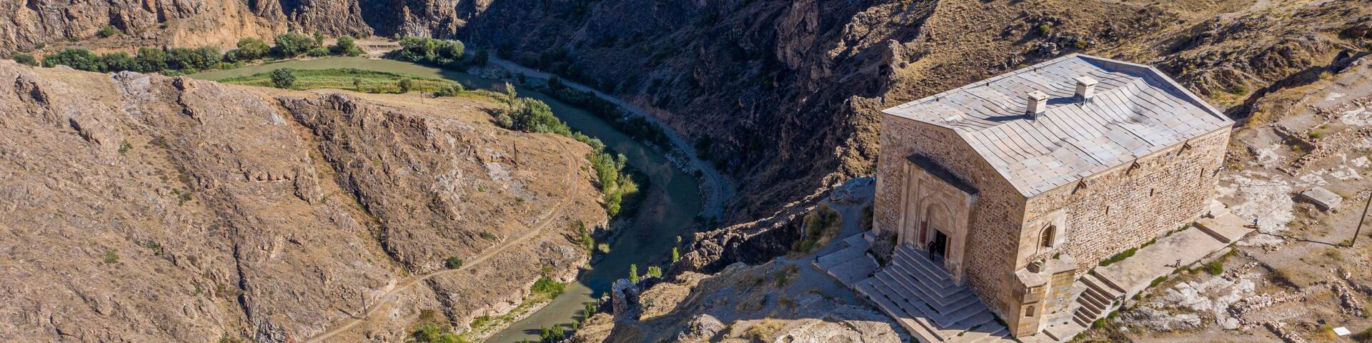 Aerial View of Divrigi Castle Mosque, Sivas, Turkey