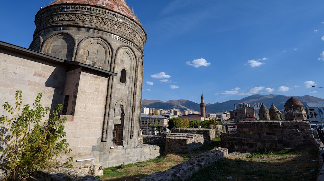 Morning view of 15th century Çifte Minareli Medrese or Twin Minaret Madrasah in Sivas, Turkey