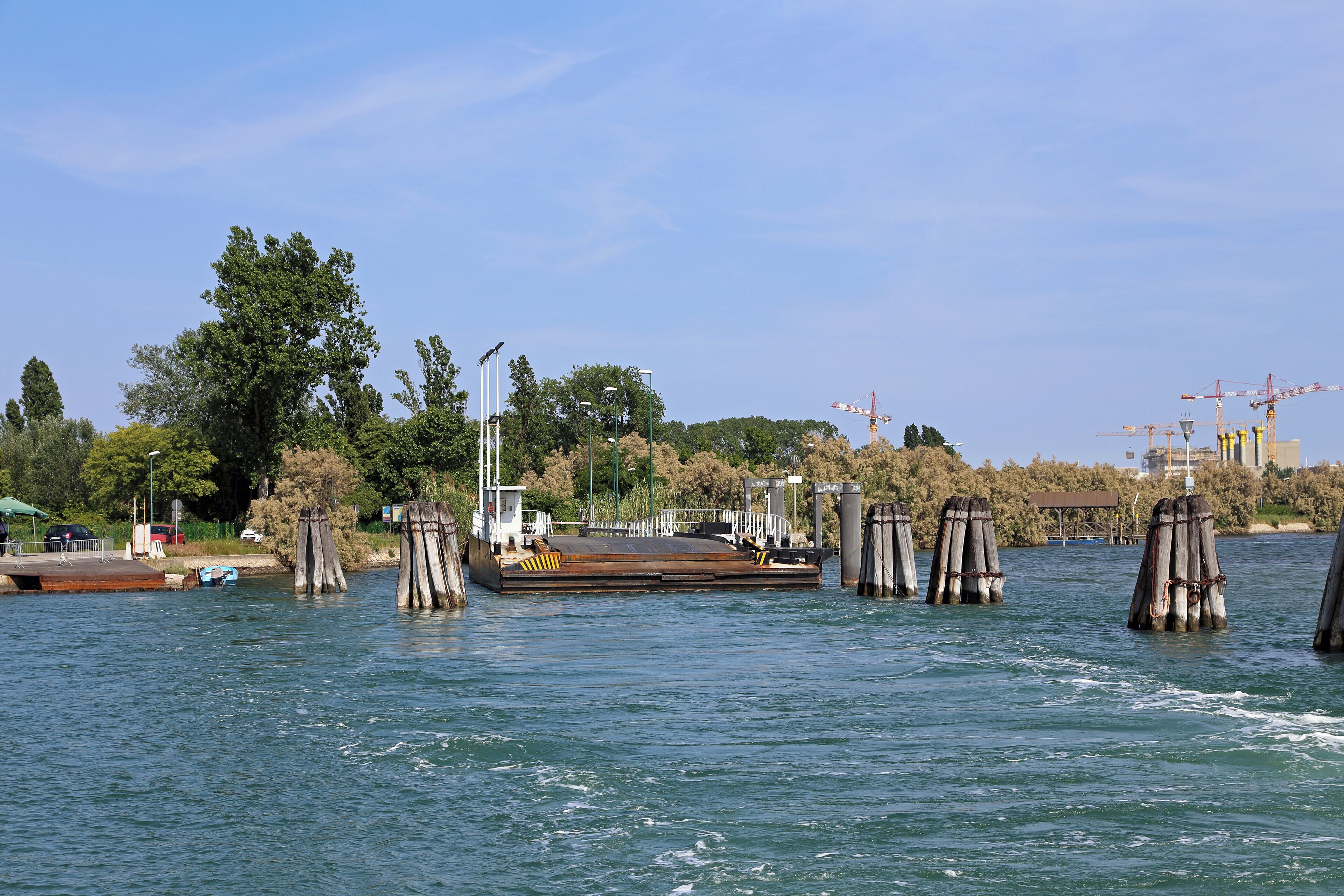 Santa Maria del Mare (Pellestrina, municipality of Venice, Italy): landing stage of the ferry from the Lido