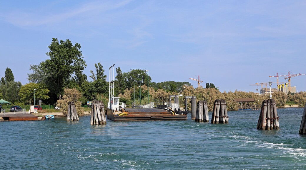 Santa Maria del Mare (Pellestrina, municipality of Venice, Italy): landing stage of the ferry from the Lido
