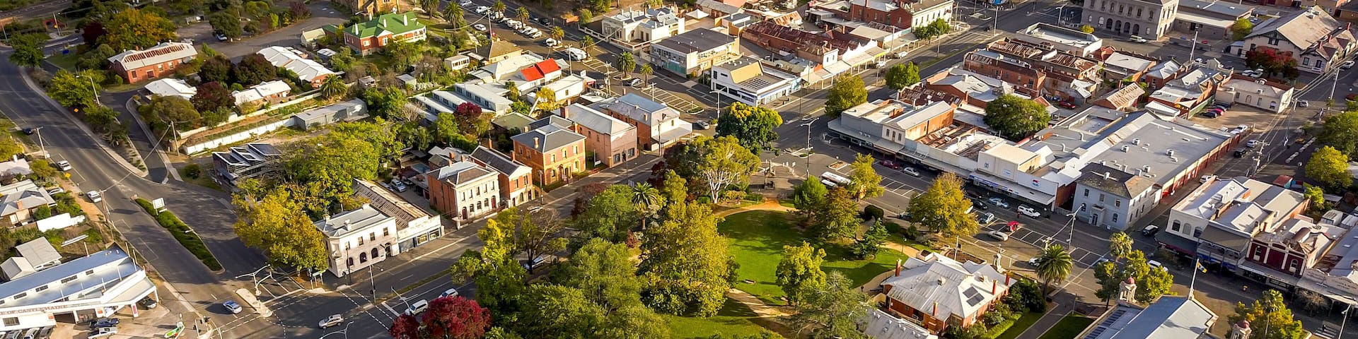 Castlemaine Business District - Victory Park View – Central Victoria, Australia