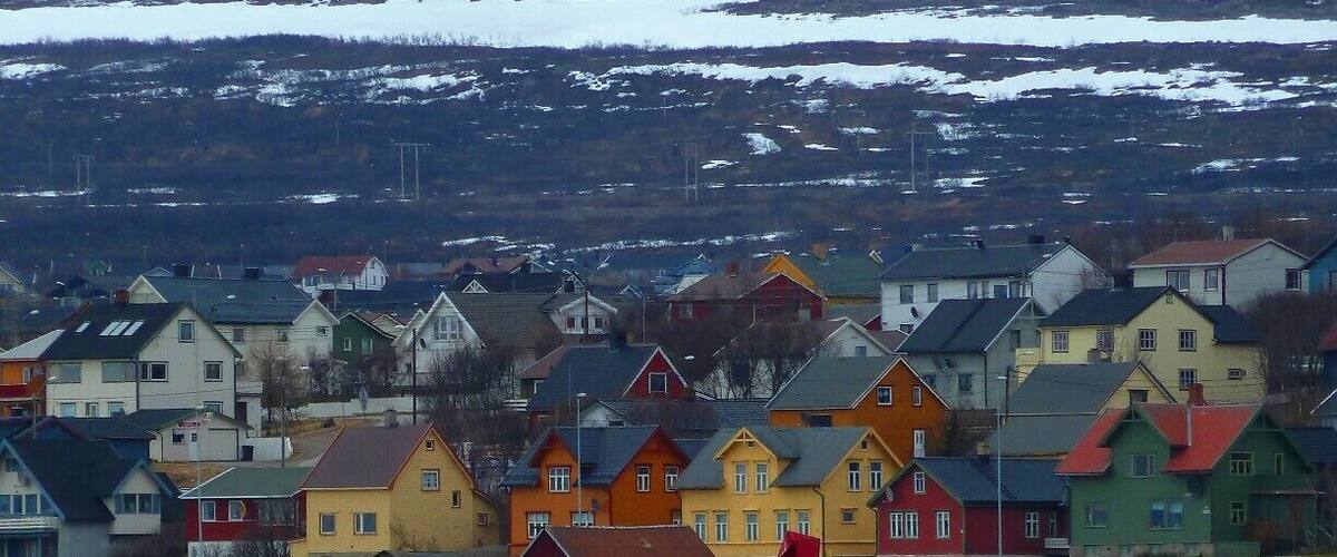 Vadsø is a darling little town far north in Norway's Arctic Circle. It's coastline along the Barents Sea is beautiful, craggy and mossy.