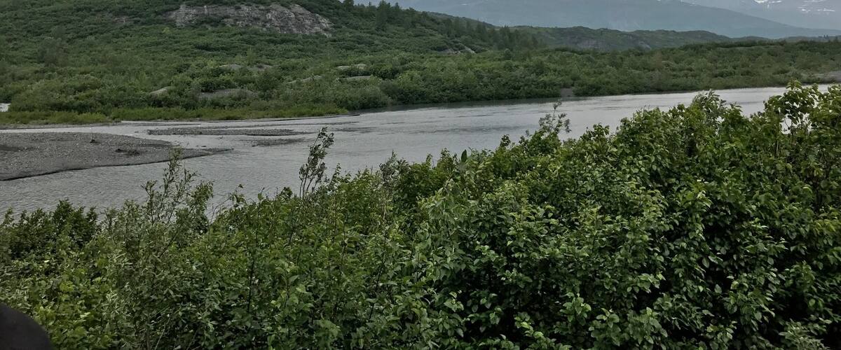 Stopping by for a great view while taking a break riding my motorcycle through Alaska  this month..