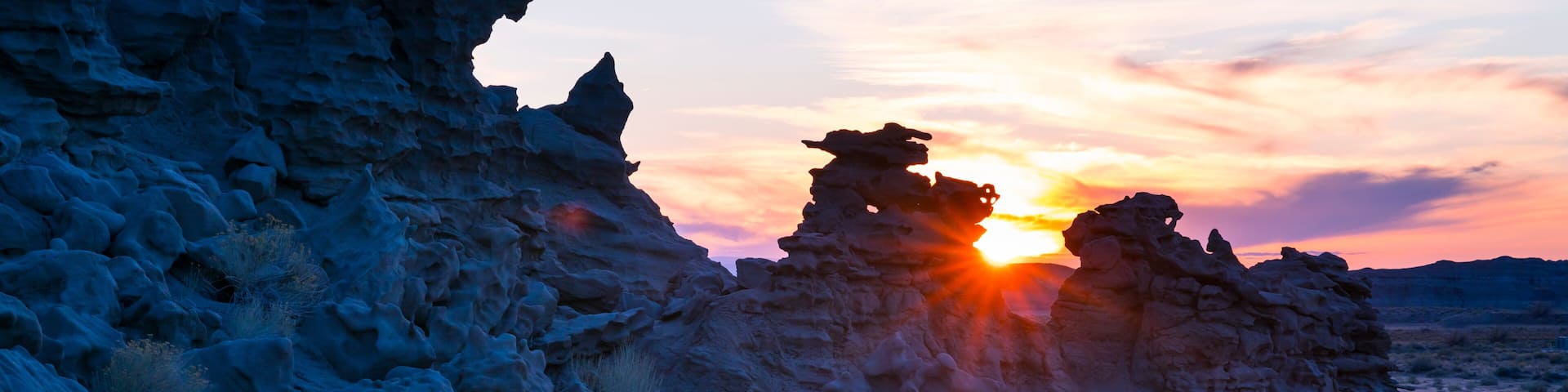 The Last Light, Eroded Sculptures, Fantasy Canyon, Vernal, Utah, Usa, America