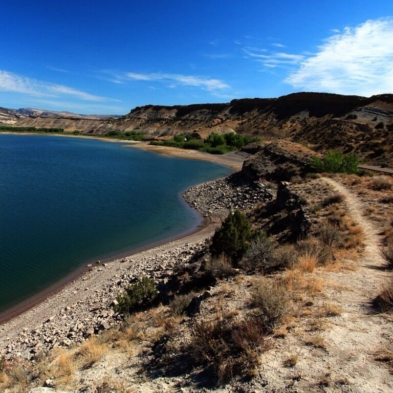 This reservoir is just north of vernal Utah. It starts the beginning of red rocks in northern Utah. This area is scattered with fossilized animals and plants. The entire area used to be under water.