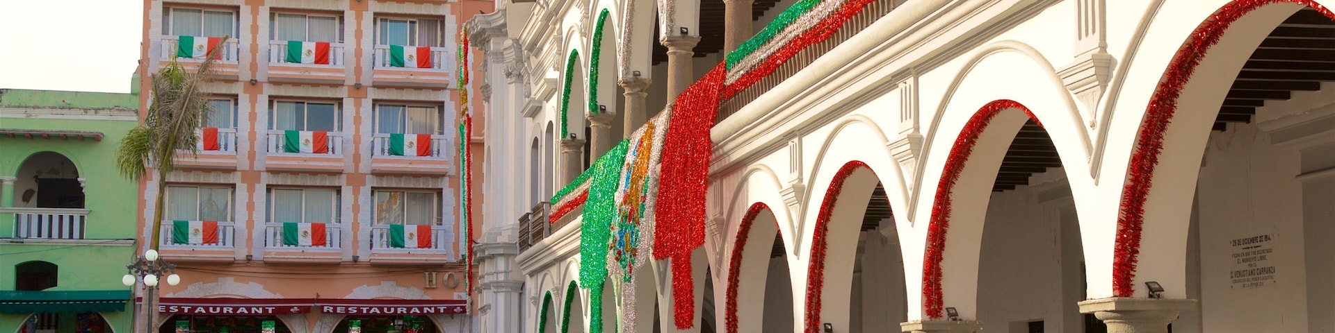 Veracruz which includes a square or plaza