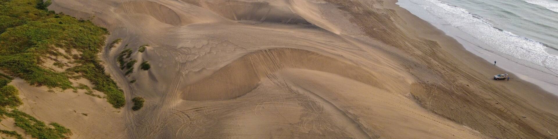 Mexican beach with huge sand dunes, Chachalacas Veracruz