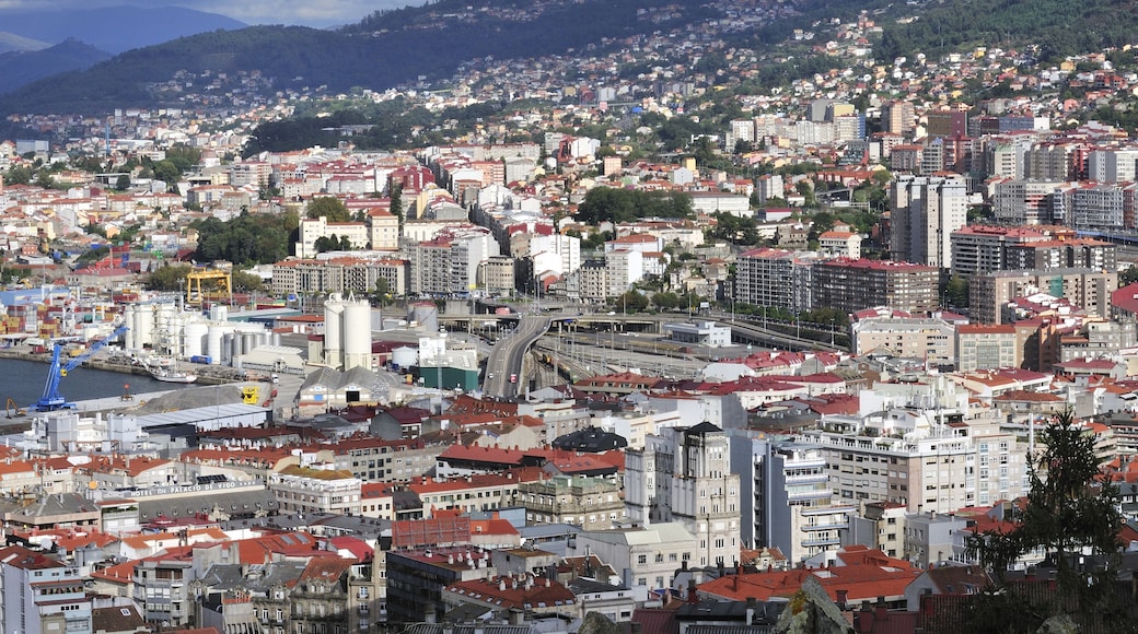 Overview of Vigo, the largest city in Galicia in northwestern Spain