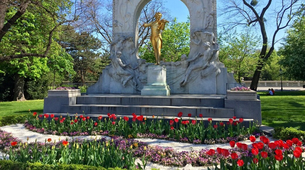 Spring time in Vienna is a beautiful time! This is the Johann Strauss monument in Stadtpark. #springfun
