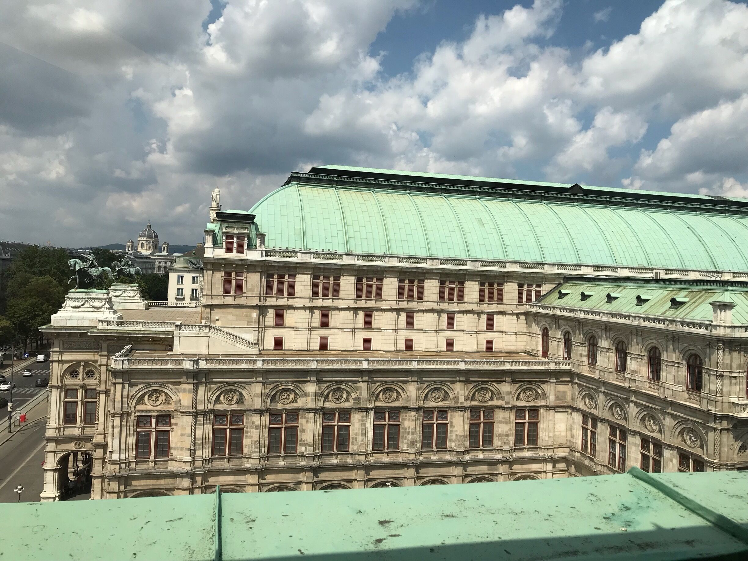 Unusual picture from inside the Hotel Bristol 5th floor workout room. Mission Impossible Rogue Nation movie scene