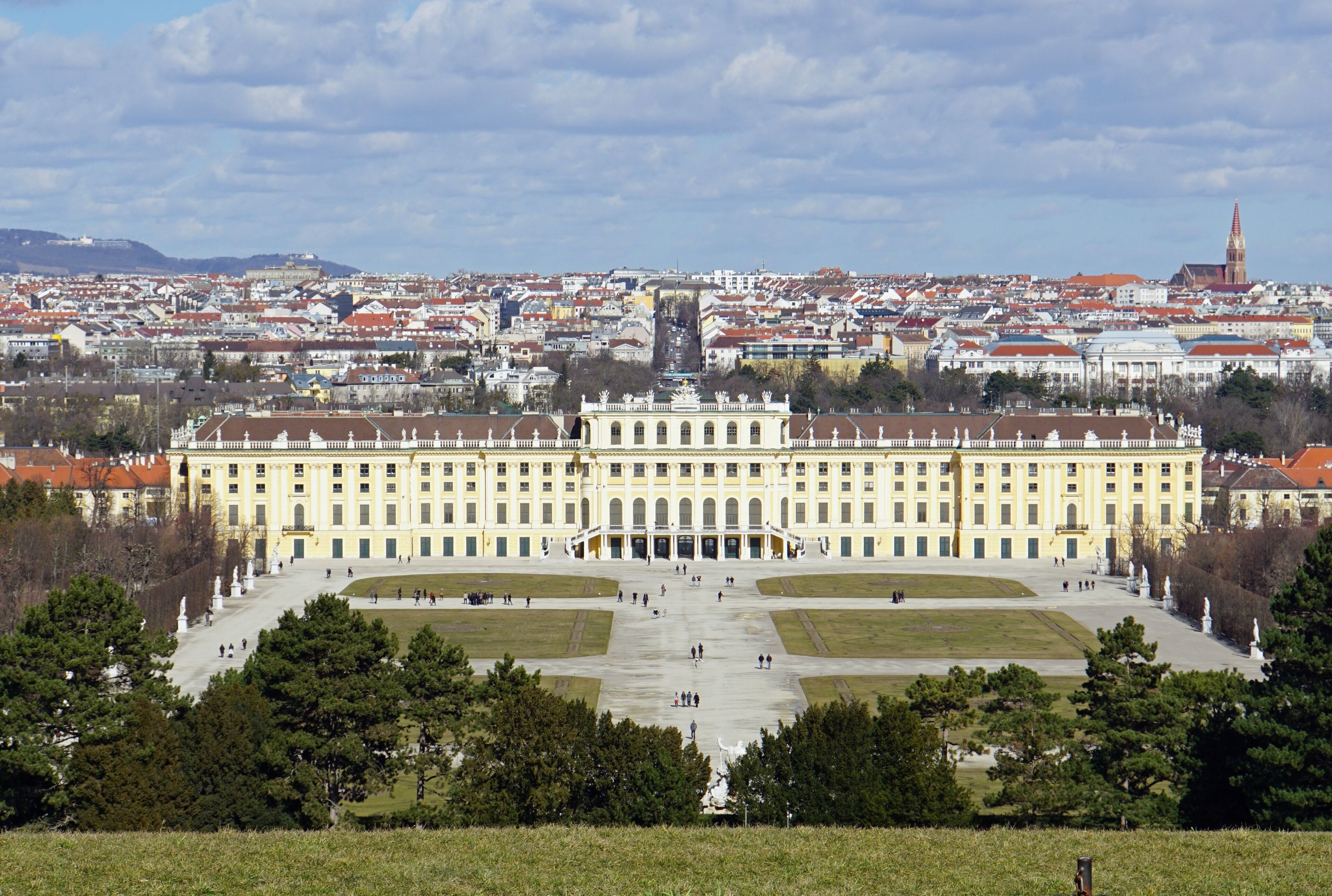 The magnificent Schonbrunn Palace in Vienna, Austria (Mar 2015).