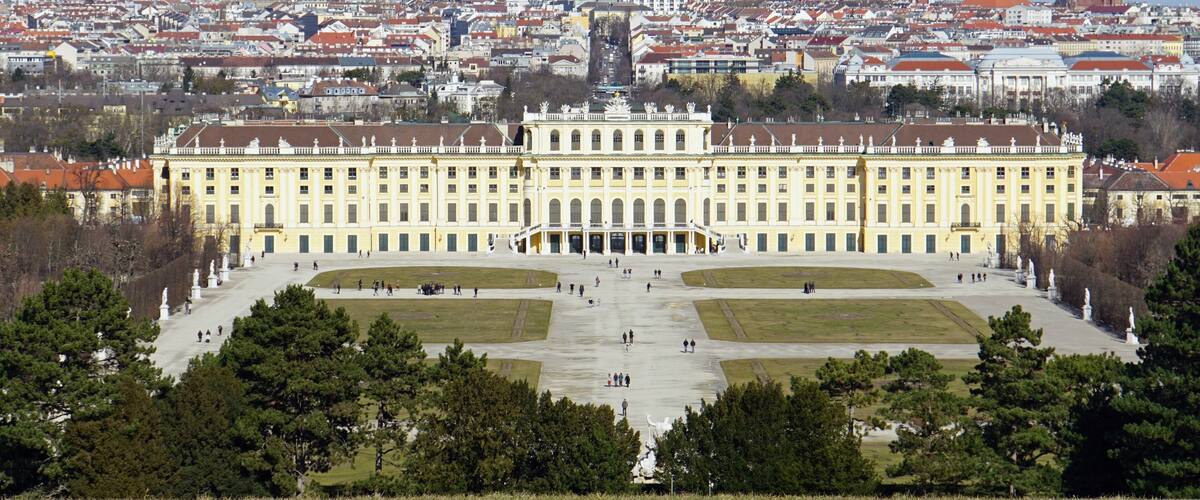 The magnificent Schonbrunn Palace in Vienna, Austria (Mar 2015).