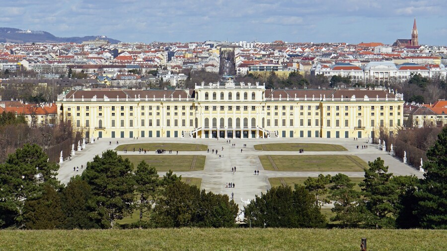The magnificent Schonbrunn Palace in Vienna, Austria