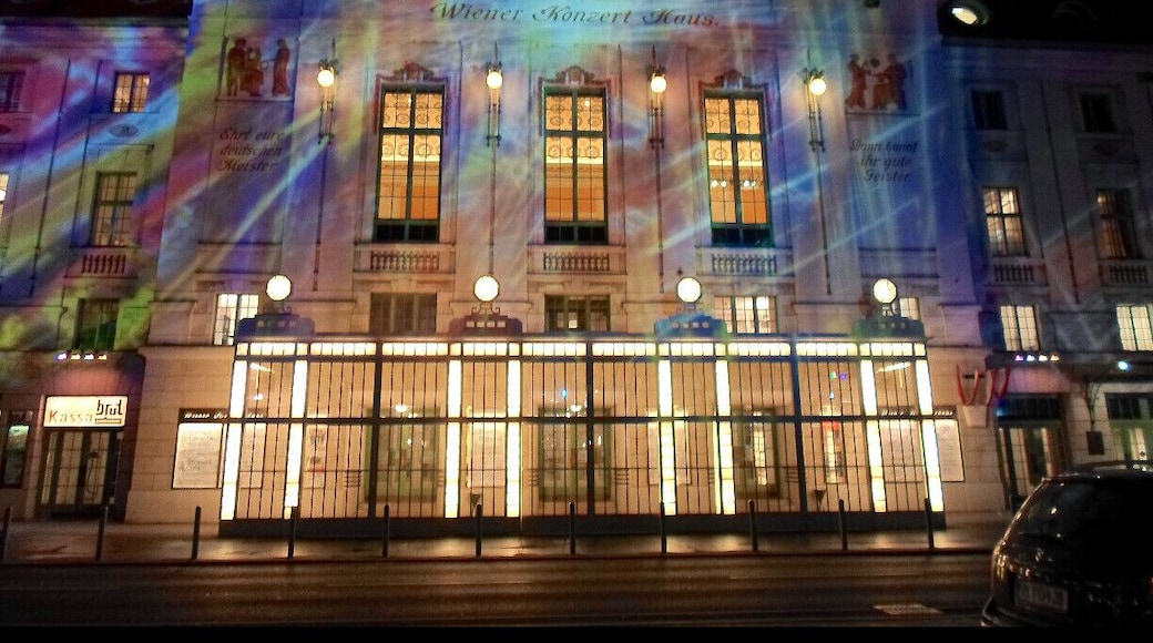 The magically lighted Vienna Concert Haus