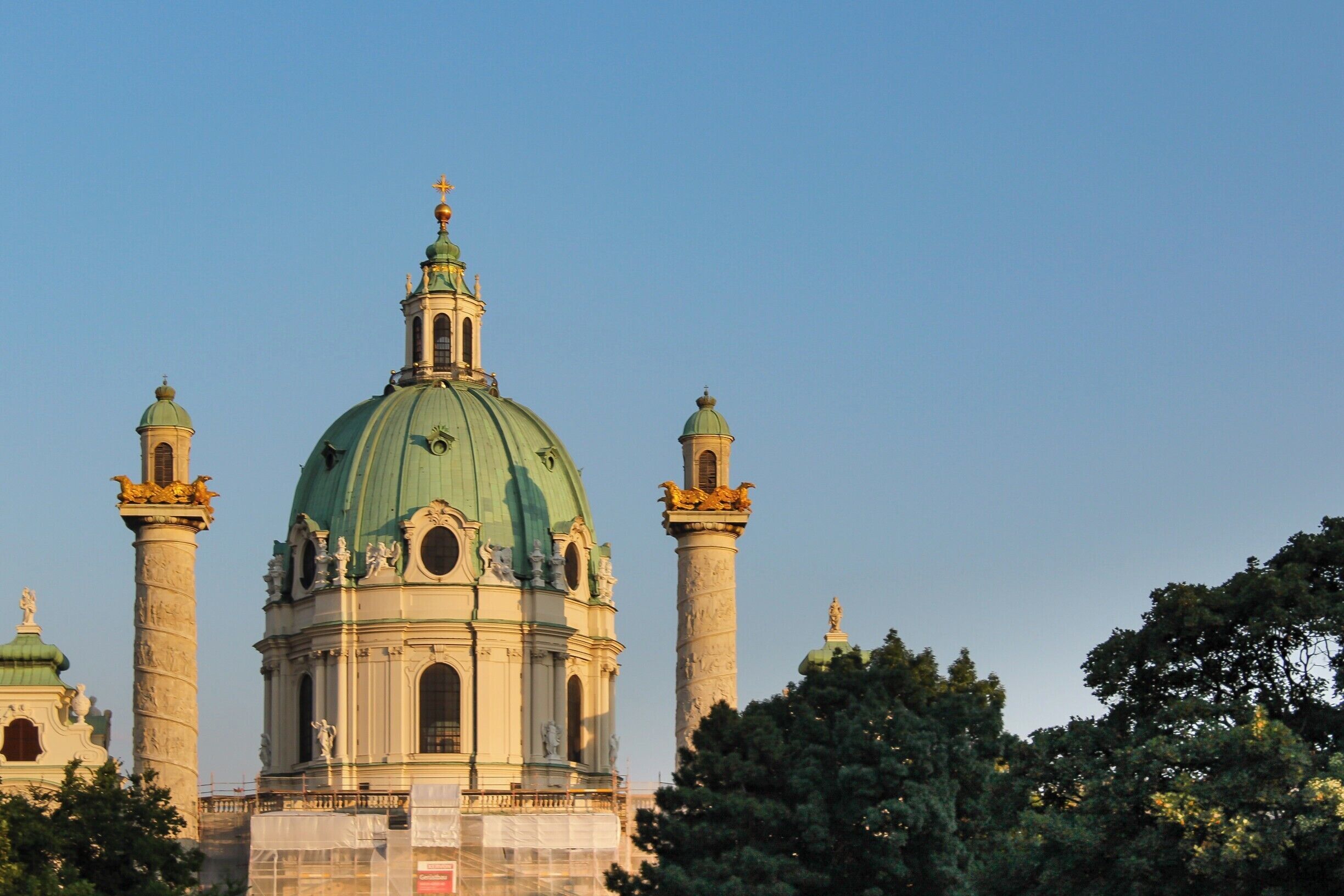 This pic was taken just before sunset on my way back to my hotel from the city center. Vienna is home to plenty of wonderful monuments like this to see.