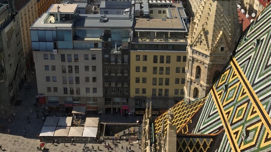 View of Vienna from Stephansdom South Tower.