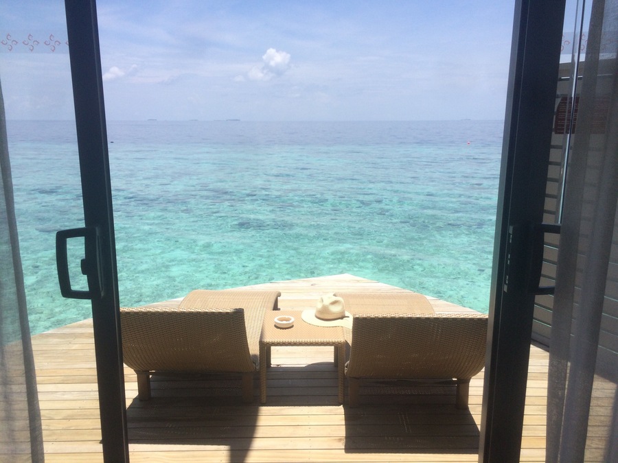 The smallest yet beautiful island on the Maldives was the best honeymoon suite ever. A beautiful water villa with private access to the sea.