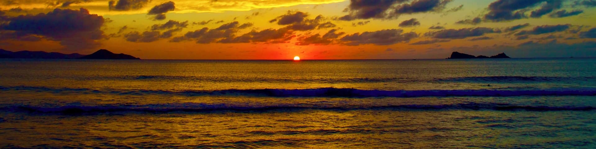 Sunset from Full Circle Villa on Virgin Gorda’s Nail Bay. Wonderful!