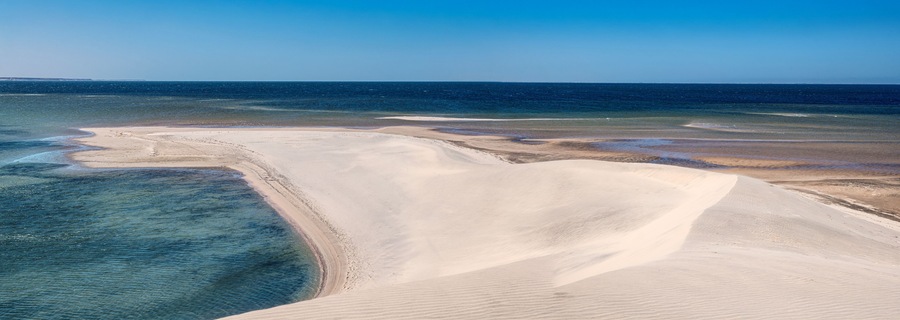 famous white dune in dakhla in the desert in the south of moroccod image