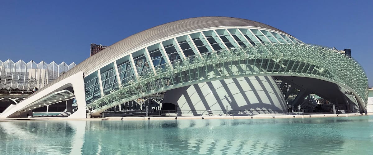 L'HemisfĂšric. Also worth visiting to watch a film, as it has an impressive dome shaped IMAX screen inside. Watching the Apollo 11 film was amazing.