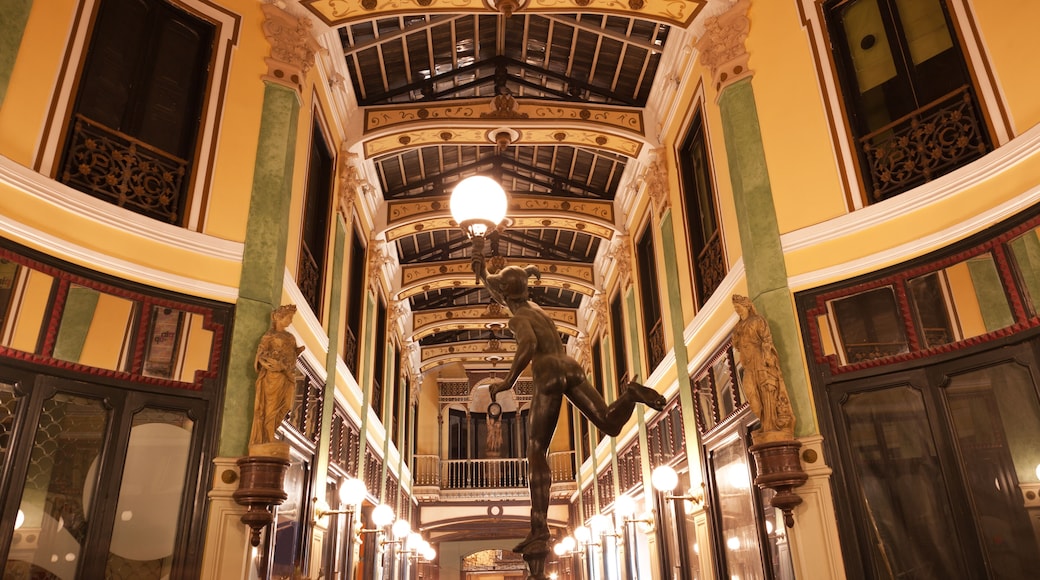 Pasaje Gutierrez of Valladolid at night, Spain. Built 1882