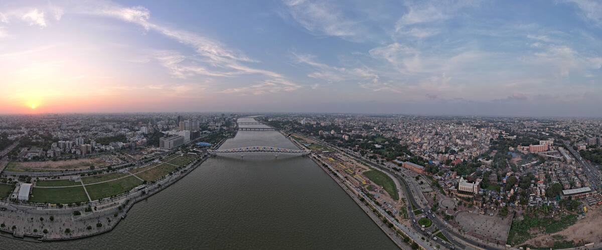 Atal Bridge, Ahmedabad, Gujarat, India.