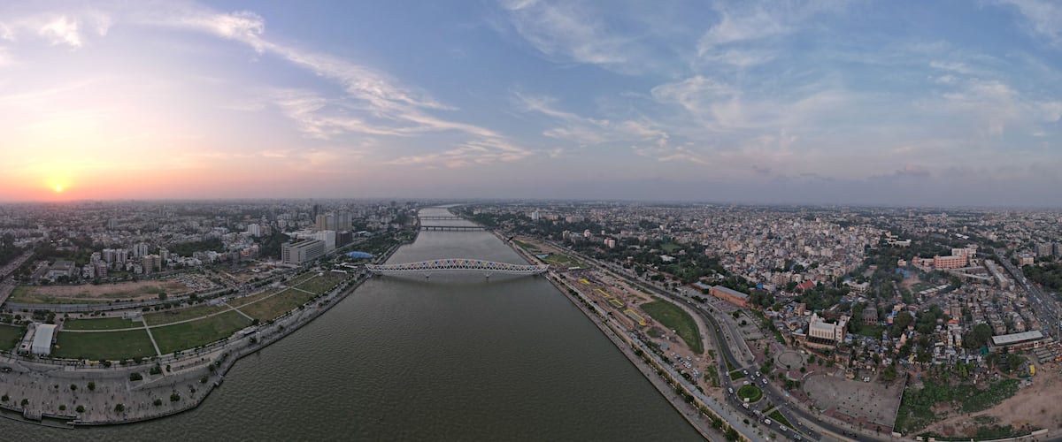 Atal Bridge, Ahmedabad, Gujarat, India.
