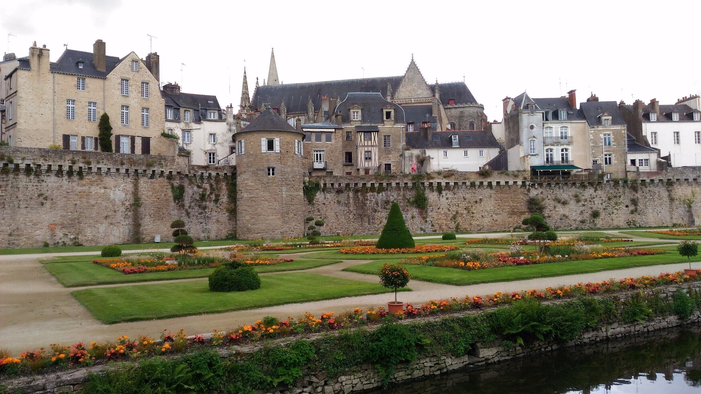 The ancient walled portion of the city. The gardens were placed here after the moat was lowered and opened to public use.