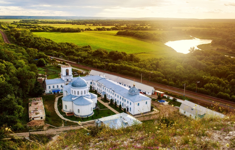 Landscape of Divnogorie national park, Russia